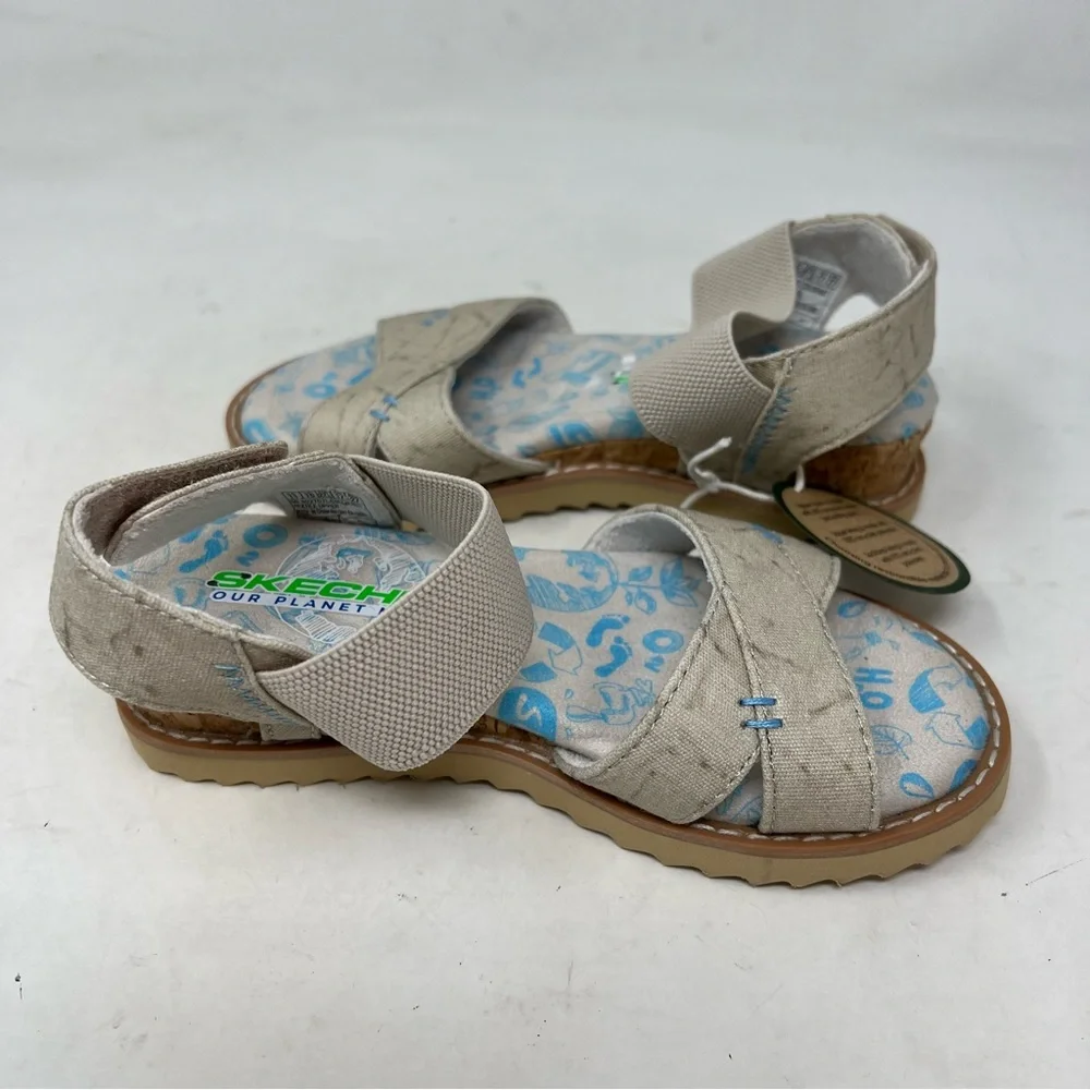 Skechers Desert Kiss Eco Sweetie Kids Sandals Size 11 Beige NWT Comfort